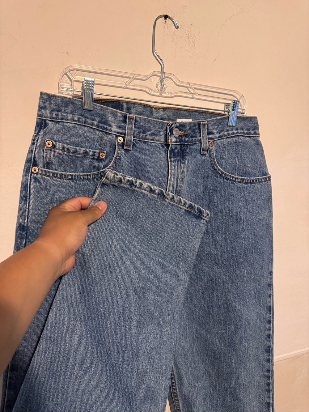Levi’s 505 Regular Fit Jeans Men’s 34x30 Blue Straight Leg NWT 100% Cotton - Picture 2 of 9